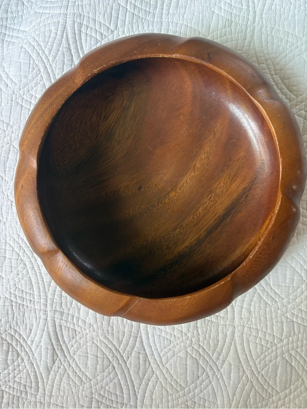 Hand-Carved Wooden Bowl Monkey Pod